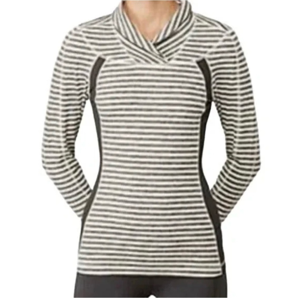 Lululemon Run Trail Tech Stripes Long Sleeve Pullover Top Size 8